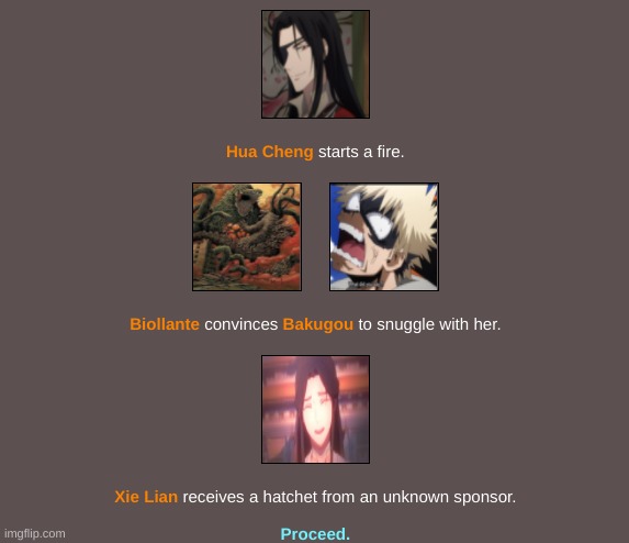 biollante x bakugou and xie lian is armed | made w/ Imgflip meme maker