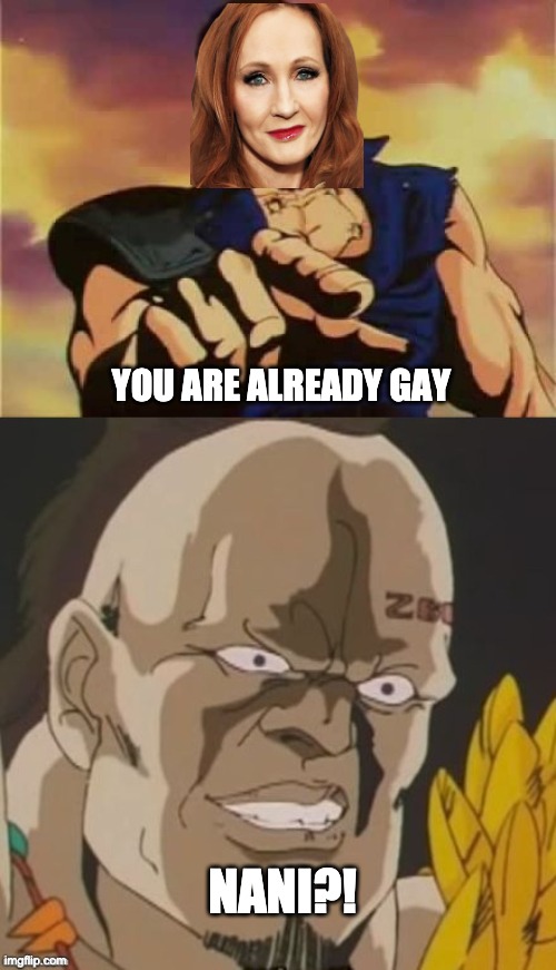 omae wa mou shindeiru  | YOU ARE ALREADY GAY; NANI?! | image tagged in omae wa mou shindeiru | made w/ Imgflip meme maker