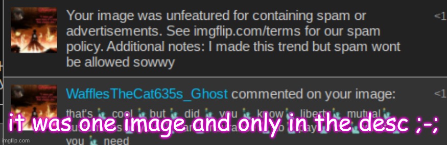 bruh | it was one image and only in the desc ;-; | made w/ Imgflip meme maker