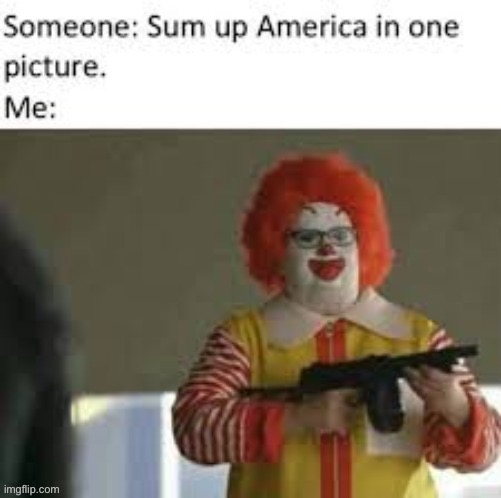 image tagged in ronald mcdonald,fat,'murica | made w/ Imgflip meme maker