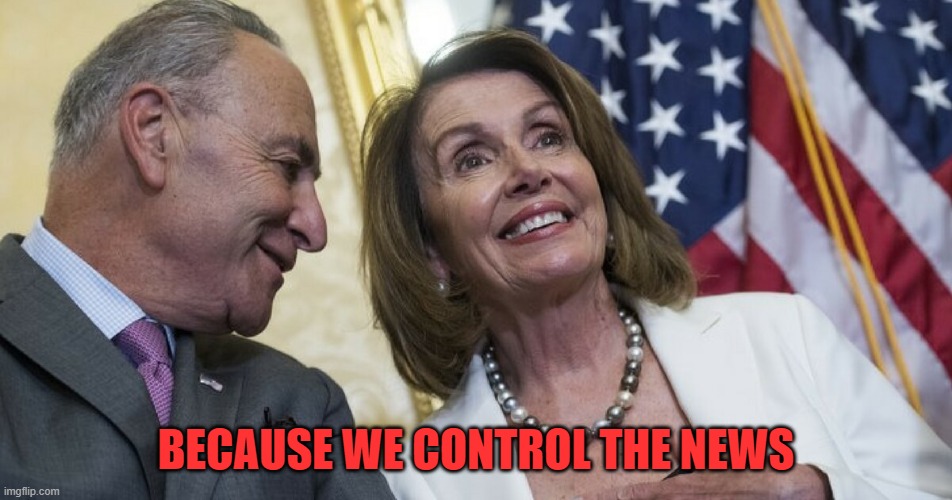 Laughing Democrats | BECAUSE WE CONTROL THE NEWS | image tagged in laughing democrats | made w/ Imgflip meme maker