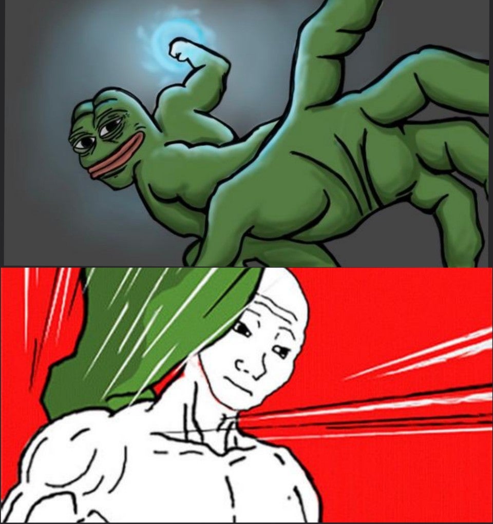 High Quality Pepe Punch Wojack Dodge Blank Meme Template
