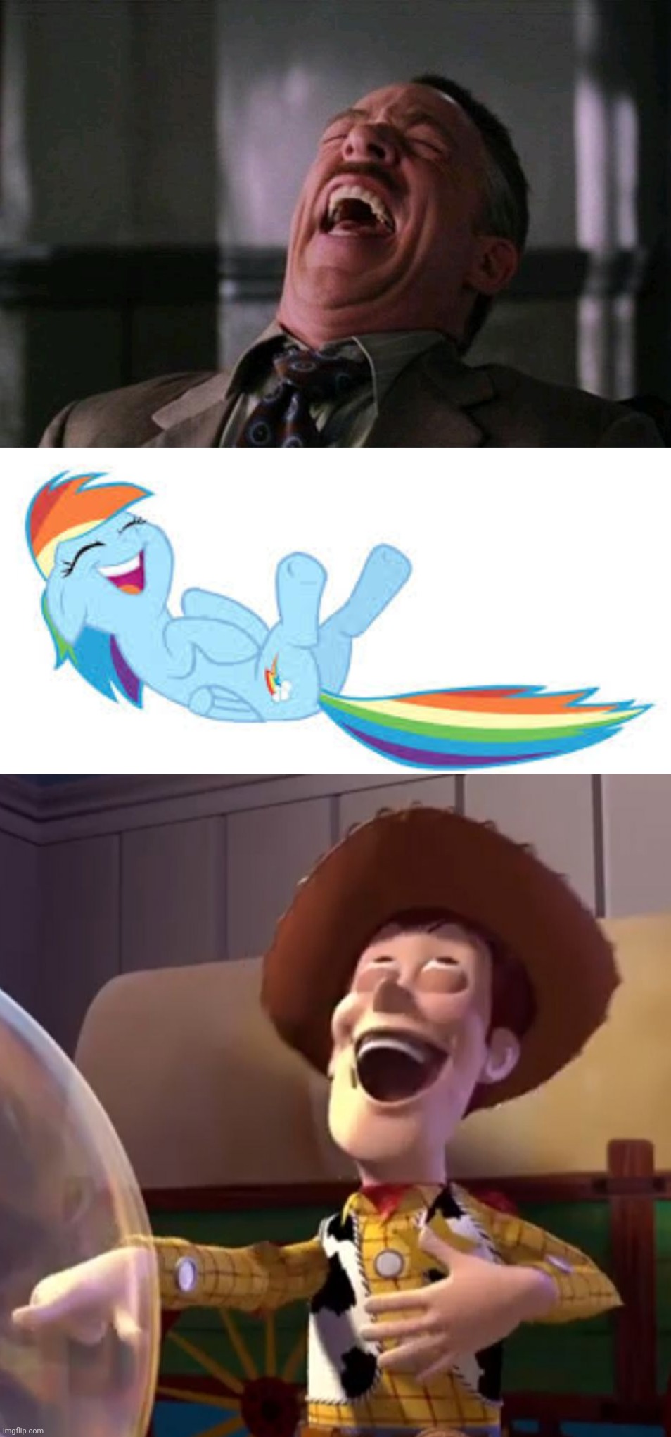image tagged in rofl,rainbow dash rofl,toy story funny scene | made w/ Imgflip meme maker