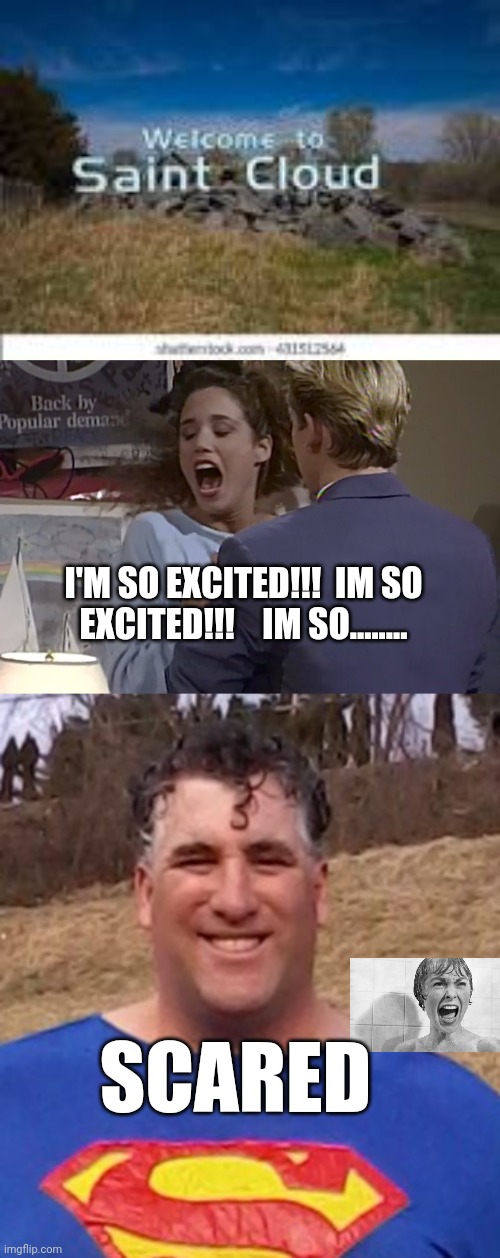 I'M SO EXCITED!!!  IM SO EXCITED!!!    IM SO........ SCARED | image tagged in saved by the bell | made w/ Imgflip meme maker