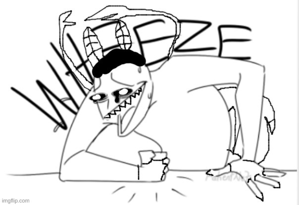 A new template (I just drew over the original image, dont get mad at me} | image tagged in carlos wheeze | made w/ Imgflip meme maker