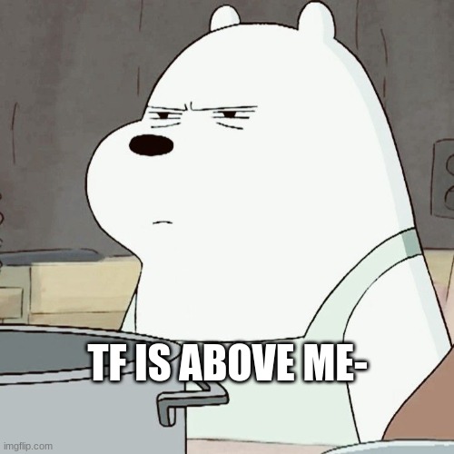 TF IS ABOVE ME- | made w/ Imgflip meme maker