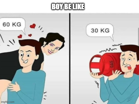 BOY BE LIKE | image tagged in blank white template | made w/ Imgflip meme maker