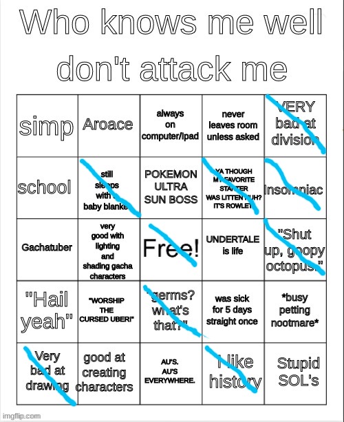 uhhhhhh here Grace i did it no bingo tho... | made w/ Imgflip meme maker