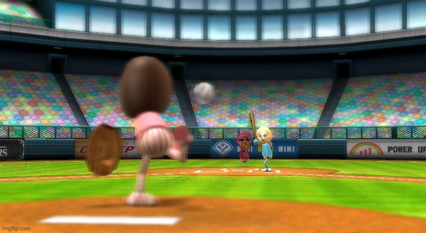 Wii sports Baseball | image tagged in wii sports baseball | made w/ Imgflip meme maker
