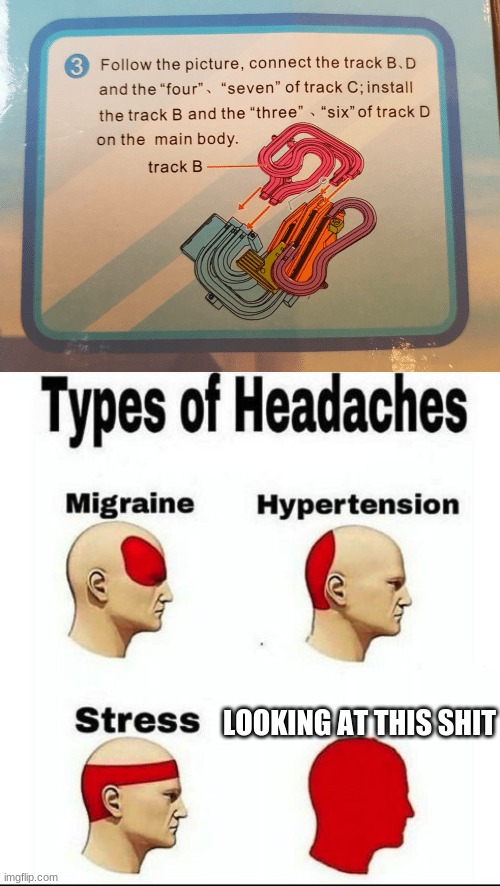 LOOKING AT THIS SHIT | image tagged in types of headaches meme | made w/ Imgflip meme maker