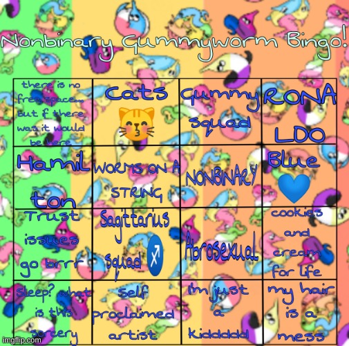 d o i t | image tagged in nonbinary gummyworm bingo | made w/ Imgflip meme maker