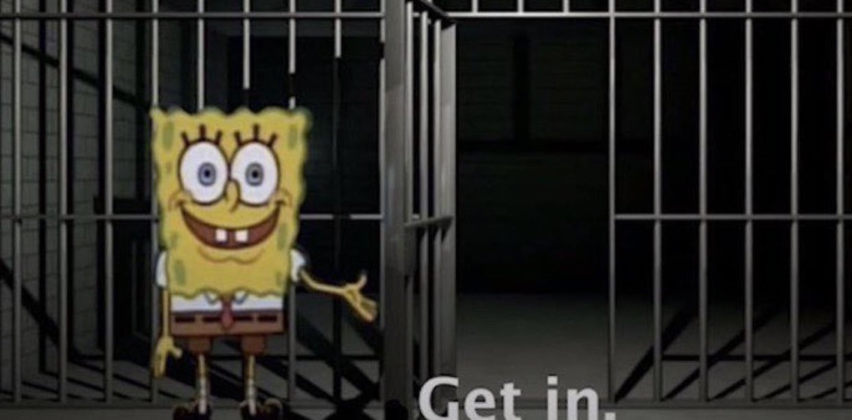 Spongebob get in Blank Meme Template