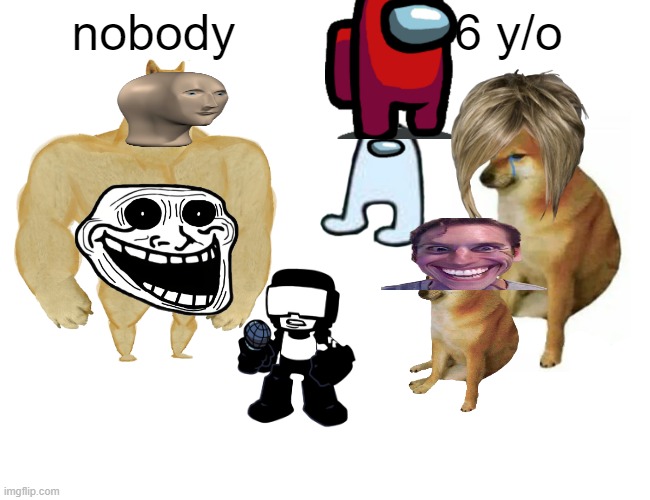 six year olds be like: | nobody; 6 y/o | made w/ Imgflip meme maker