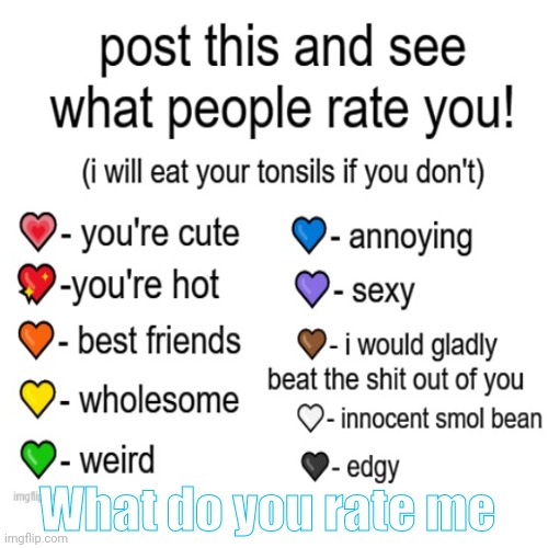 What do you rate me | What do you rate me | image tagged in lgbtq,love all | made w/ Imgflip meme maker