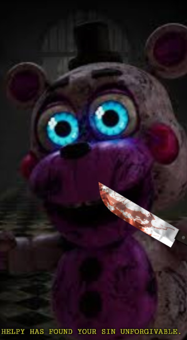 High Quality Fnaf helpy has found your sin unforgivable Blank Meme Template