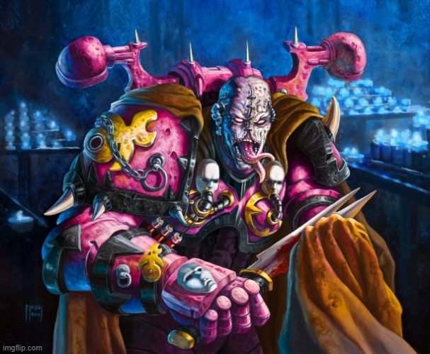 Space Marine corrupted by Slaanesh | image tagged in space marine corrupted by slaanesh | made w/ Imgflip meme maker