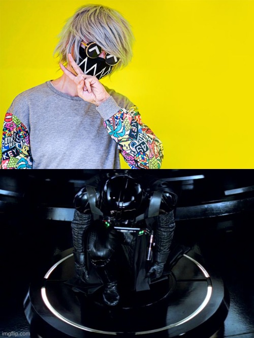 HE IS SO AHHHV!IWVAQIY!WD#D@J#!IPH(! | image tagged in darth vader kneeling | made w/ Imgflip meme maker