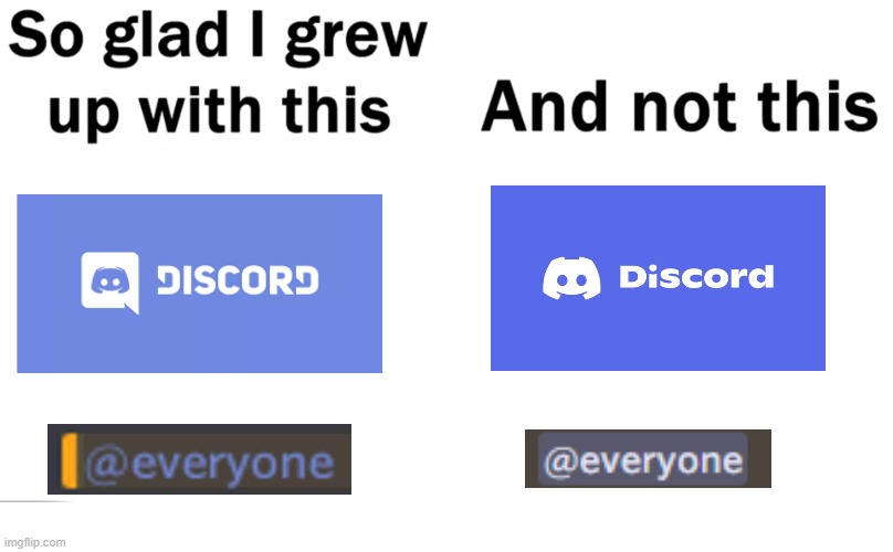 New discord bad | image tagged in so glad i grew up with this,discord,ping,logo | made w/ Imgflip meme maker