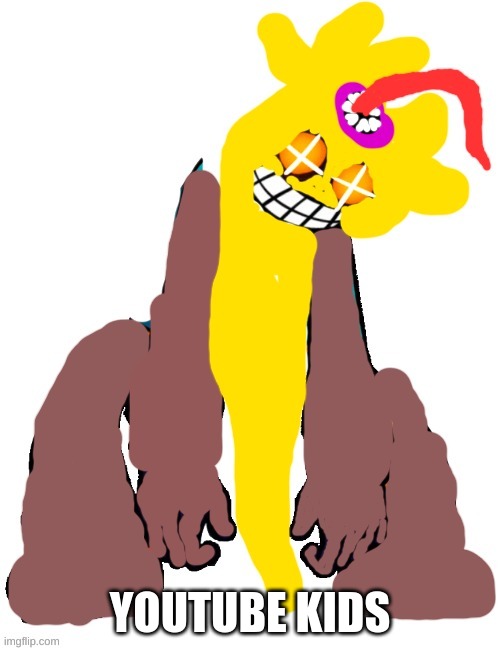 send an image that summarizes youtube kids | YOUTUBE KIDS | image tagged in ballistic joe | made w/ Imgflip meme maker