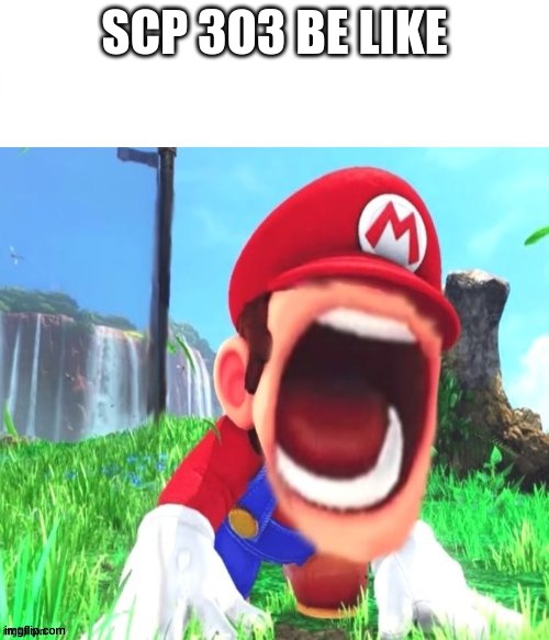 mario screaming | SCP 3O3 BE LIKE | image tagged in mario screaming | made w/ Imgflip meme maker