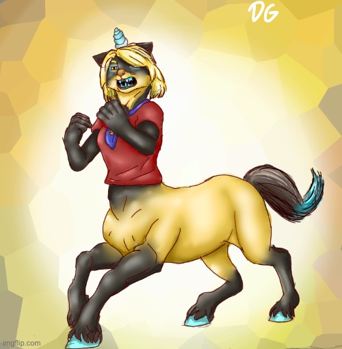 A furry centaur? ._. | image tagged in furry,i dont know what i am doing,art,centaur | made w/ Imgflip meme maker