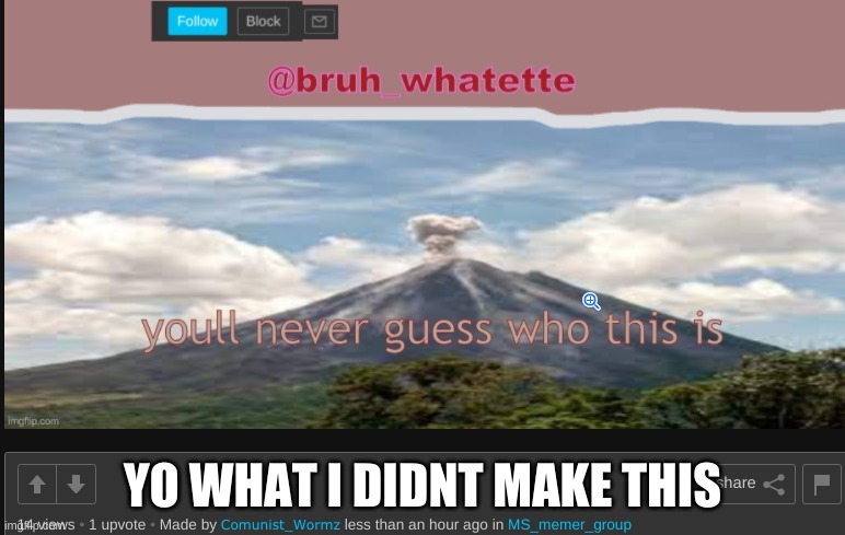 YO WHAT I DIDNT MAKE THIS | made w/ Imgflip meme maker