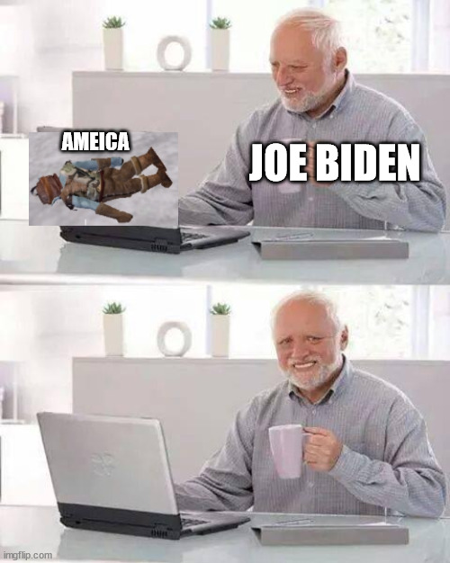 TRUTH | JOE BIDEN; AMEICA | image tagged in memes,hide the pain harold | made w/ Imgflip meme maker