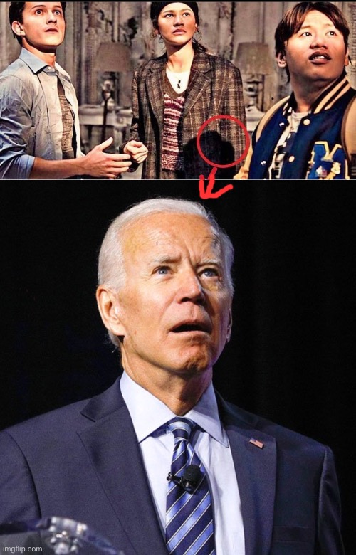 Could it be??? | image tagged in joe biden,marvel,spiderman peter parker,sony,20th century fox,marvel comics | made w/ Imgflip meme maker