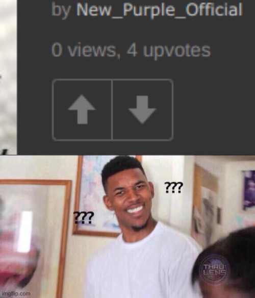 0 views 4 upvotes??? | image tagged in black guy confused | made w/ Imgflip meme maker
