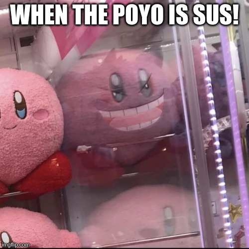 Your Innr Kirby | WHEN THE POYO IS SUS! | image tagged in your innr kirby | made w/ Imgflip meme maker