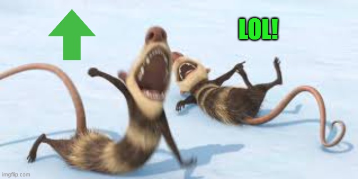 crash and eddie laughing | LOL! | image tagged in crash and eddie laughing | made w/ Imgflip meme maker