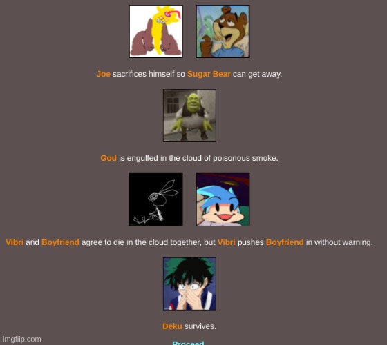 loyalty, betrayal, survival, and death all in one screenshot | made w/ Imgflip meme maker