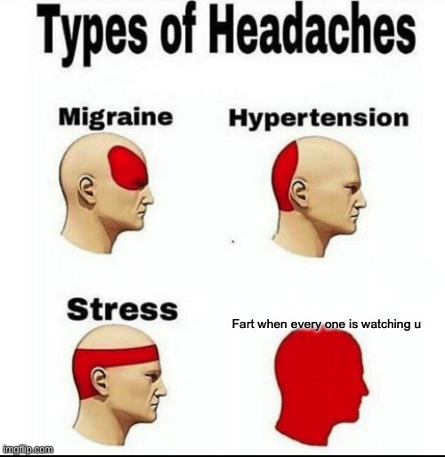 Pls understand my meme | Fart when every one is watching u | image tagged in types of headaches meme | made w/ Imgflip meme maker