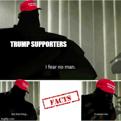 So Uh... NPCs... They all wear the same hat... | TRUMP SUPPORTERS | image tagged in i fear no man | made w/ Imgflip meme maker