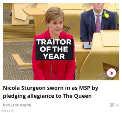 Nicola Sturgeon | image tagged in scotland,treason | made w/ Imgflip meme maker