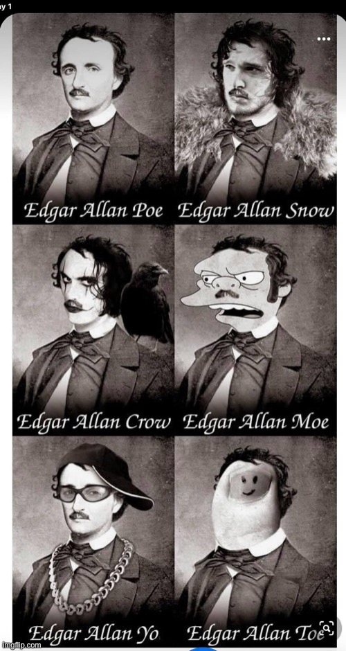 Edgar Allan Toe | image tagged in edgar allan poe eyeroll,edgar allan poe,author,eyeroll,repost,bad puns | made w/ Imgflip meme maker