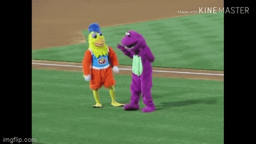 Barney Fights Gif