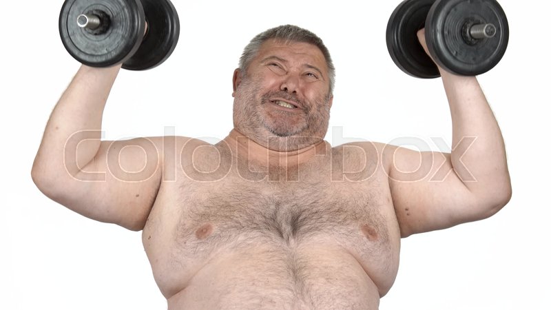 High Quality fat man lifting Blank Meme Template