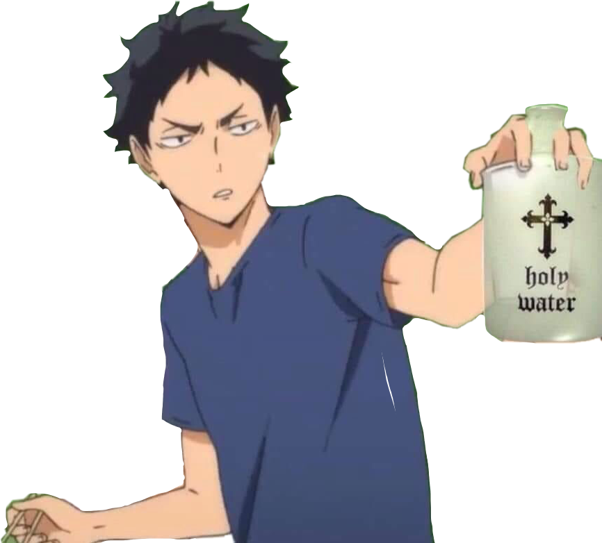 Akaashi Holy Water Blank Meme Template