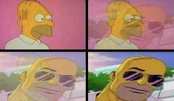Simpsons become cool Blank Meme Template