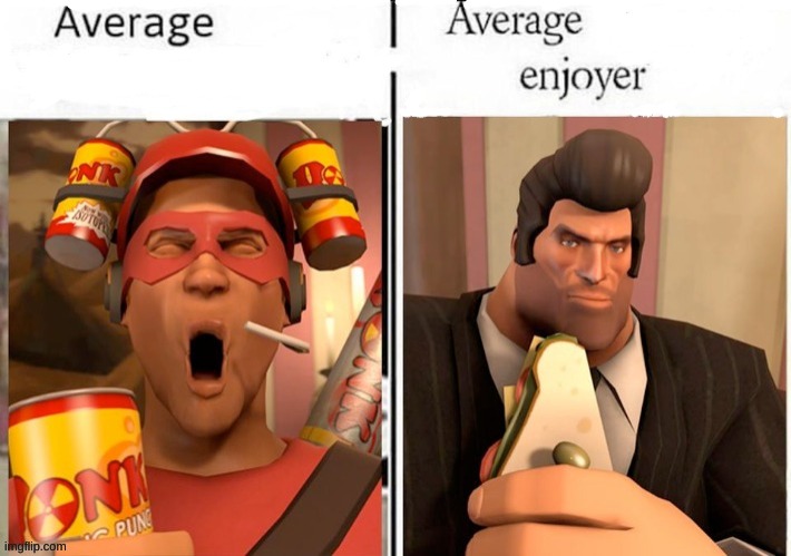 I MADE IT INTO A TEMPLATE :D | image tagged in average blank average blank enjoyer tf2 | made w/ Imgflip meme maker