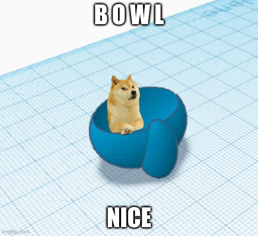 B o w l, nice | B O W L; NICE | image tagged in b o w l | made w/ Imgflip meme maker