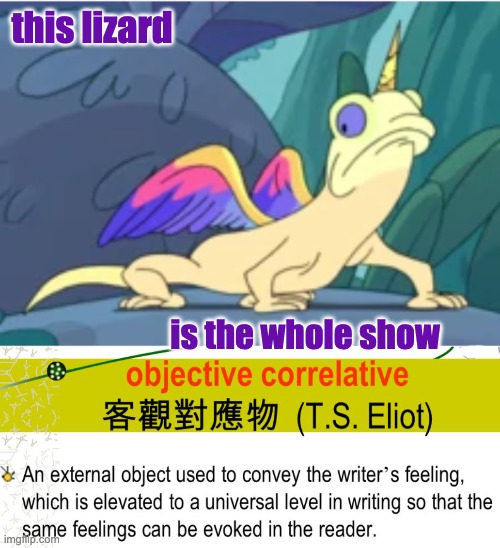 A throwaway scene, or the soul of the series? | this lizard; is the whole show | image tagged in rainbow unicorn lizard,she-ra,lizard,magic,weird | made w/ Imgflip meme maker