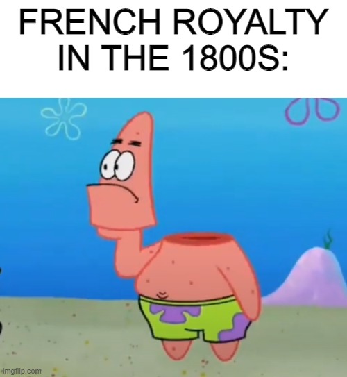 French royalty in a nut shell | FRENCH ROYALTY IN THE 1800S: | image tagged in history memes | made w/ Imgflip meme maker
