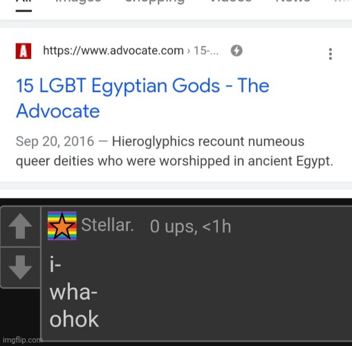 Most of the Egyptian gods are half animal. | image tagged in ohok | made w/ Imgflip meme maker