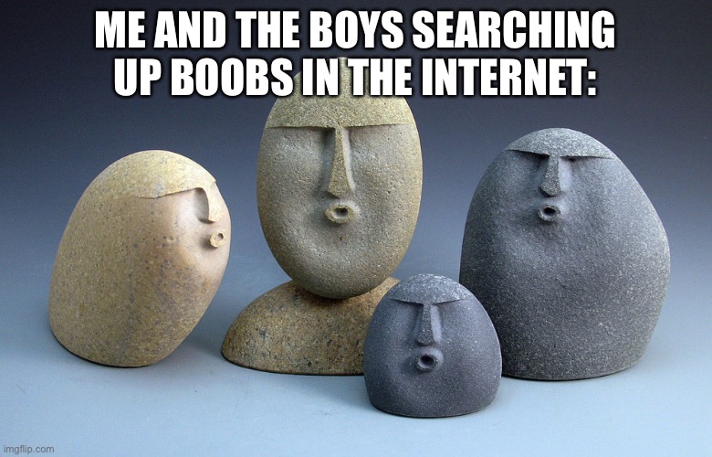 Dam | ME AND THE BOYS SEARCHING UP BOOBS IN THE INTERNET: | image tagged in oof stones | made w/ Imgflip meme maker