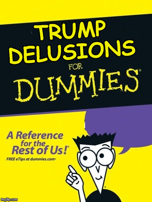 And there's plenty of 'em. Delusions AND dummies. An endless supply. | TRUMP
DELUSIONS | image tagged in trump,delusion | made w/ Imgflip meme maker