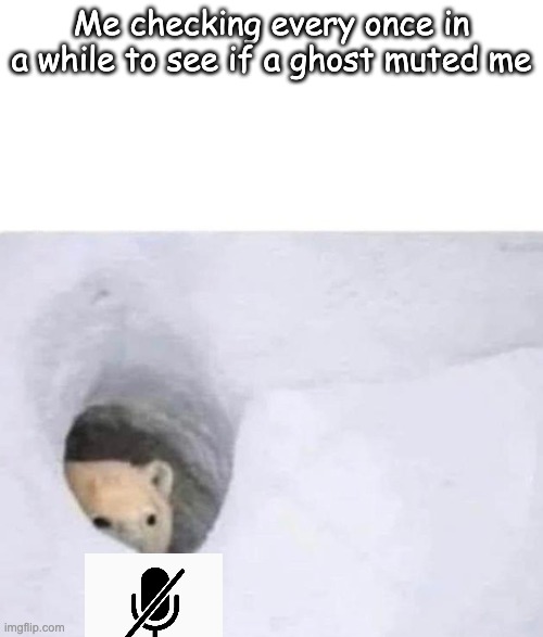 Bonjour | Me checking every once in a while to see if a ghost muted me | image tagged in bonjour,mute | made w/ Imgflip meme maker