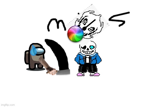 Why impostors don’t get along with sans | image tagged in blank white template | made w/ Imgflip meme maker