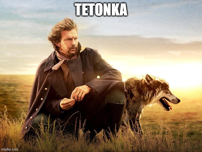 Kevin Costner - Dances with Wolves | TETONKA | image tagged in kevin costner - dances with wolves | made w/ Imgflip meme maker